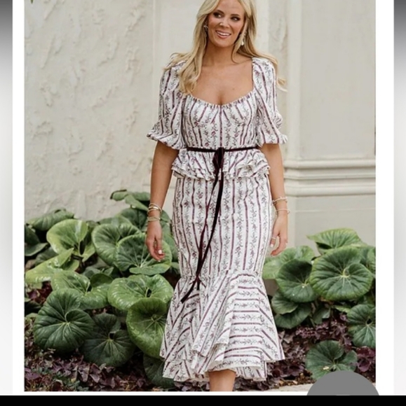 Antonio Melani x Nicola Bathie Florence Floral Print MIDI dress - Picture 10 of 16